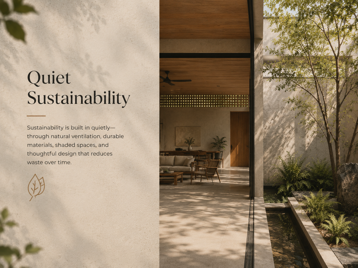 Sustainable home integrated with mature trees