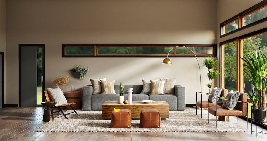 Luxury modern living room interior